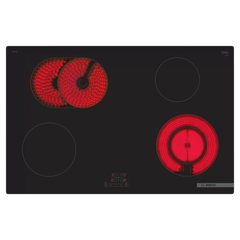 Bosch PKN811BA2E Serie 4, Built-in Electric hob, 80 cm Black