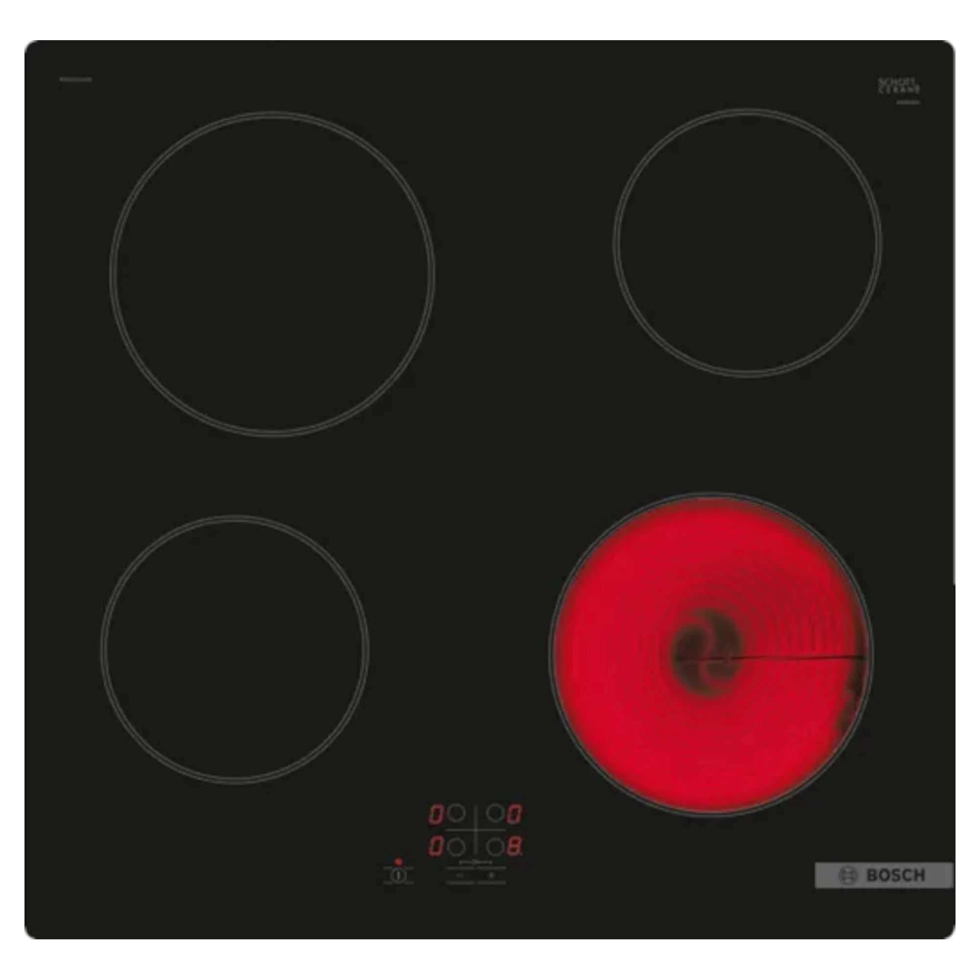 Bosch Home & Kitchen Appliances Bosch PKE61RAA8B Electric hob, 60 cm, Black, Serie 2, Built in