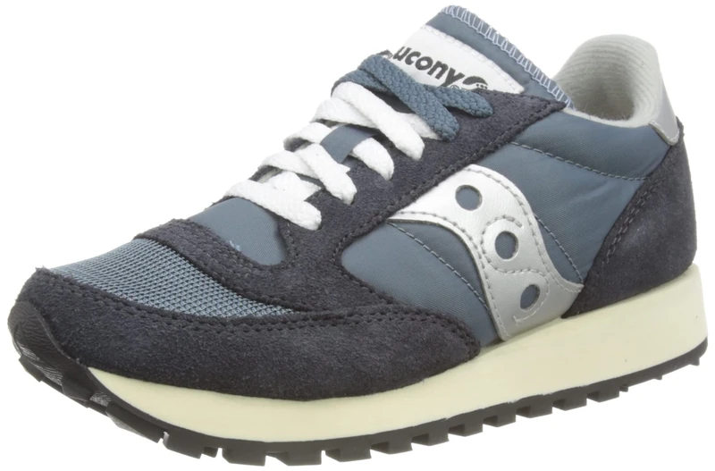 Saucony Men's Jazz Original Vintage Sneaker, Blue Navy Silver, 2.5 UK