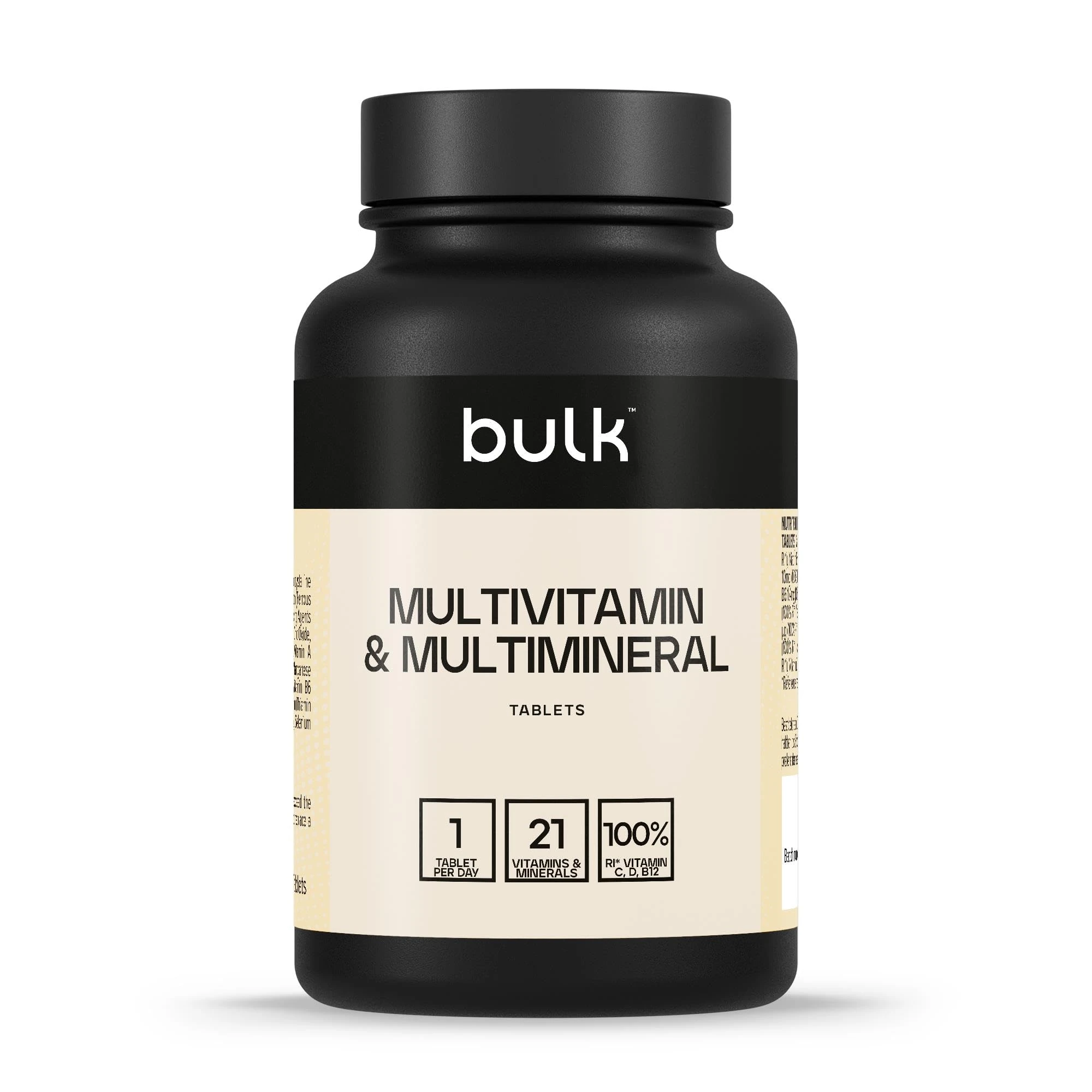 Bulk Multivitamin and Multimineral One a Day Tablets, With 21 Vitamins and Minerals, 30 Tablets, 30 Servings, Packaging May Vary