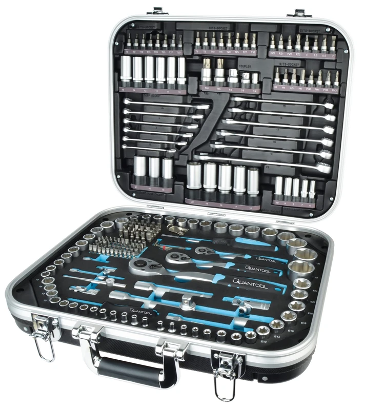 Quantool Q25000 Socket Spanner Set 227 Pieces, Blue
