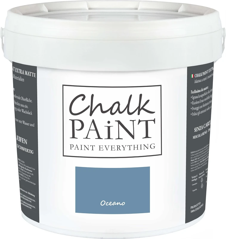 Chalk Paint Everything® Oceano (Ocean Blue) – 5 l Water-Based Chalk Paint for Shabby Chic Furniture, Décor, and Upcycling Projects – Non-Toxic, Easy to Apply