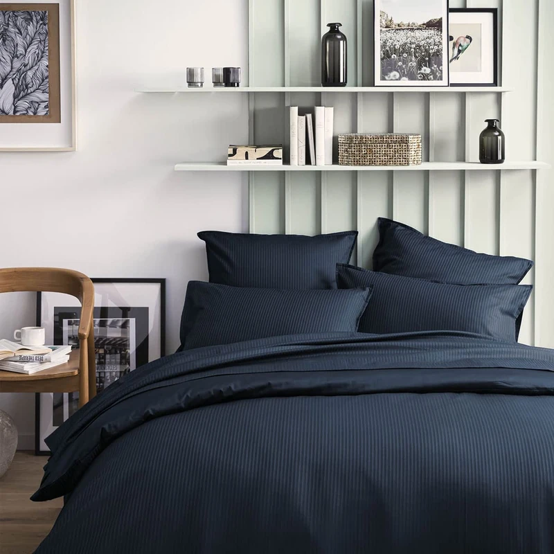 ESSIX Grand Hotel Plain Cotton Satin Duvet Cover 140 x 200 cm - Image 1