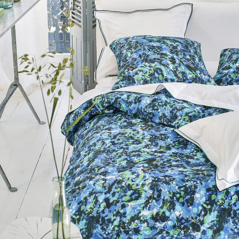 ESSIX Delahaye Printed Cotton Percale Duvet Cover, 260 x 240 cm, Designers Guild