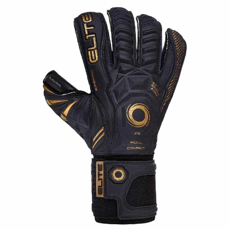 Elite Sports Black Real Goalkeeping Gloves