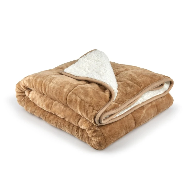 Emma Barclay Weighted Sherpa Blanket in Taupe - 50x60 (127x152cm)
