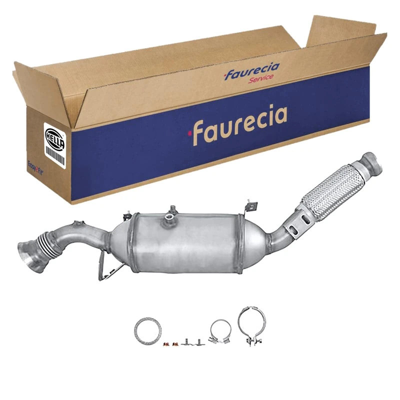 HELLA 8LG 366 071-081 Diesel Particulate Filter - Easy2Fit Kit - Euro 5 - One Piece - Set with Attachments - Cordierite (Mainly Long Distance Traffic)
