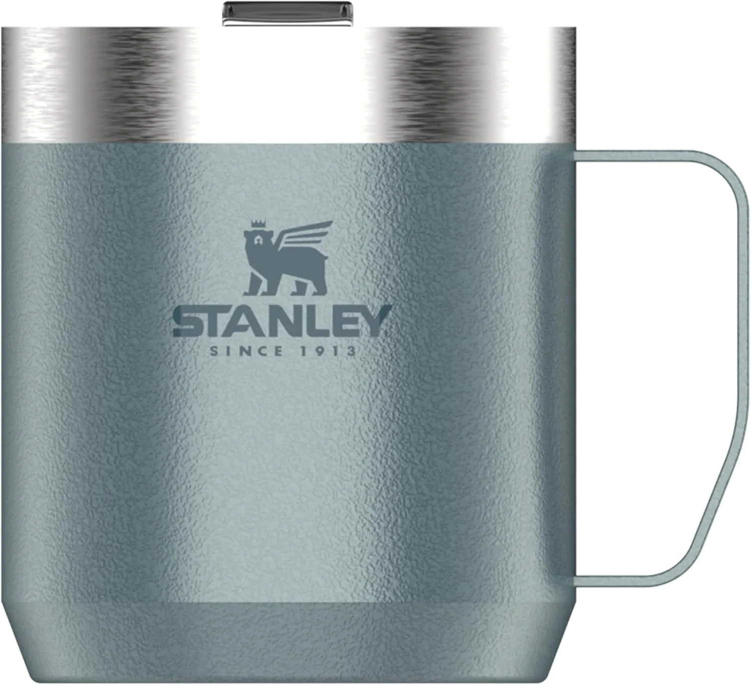 STANLEY Classic Legendary Camp Travel Mug 0.35L - Keeps 1.5 Hours Hot - 3 Hours Cold - Dishwasher Safe - Stainless Steel Coffee Cup - BPA-Free - Hammertone Ice