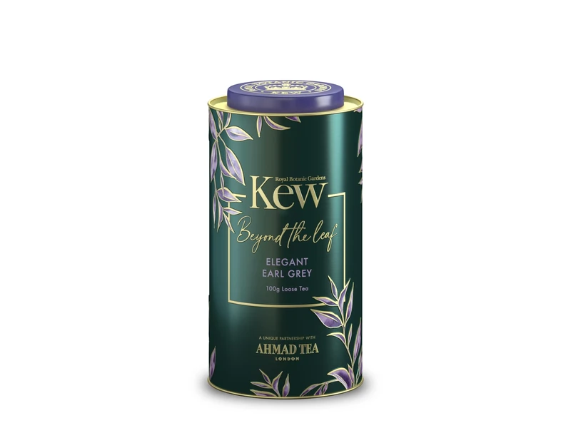 Ahmad Tea & KEW Gardens | Elegant Earl Grey Caddy | Black Tea | Perfect tea gift | 100g Loose Leaf Tea | 1 Flavour - Image 1