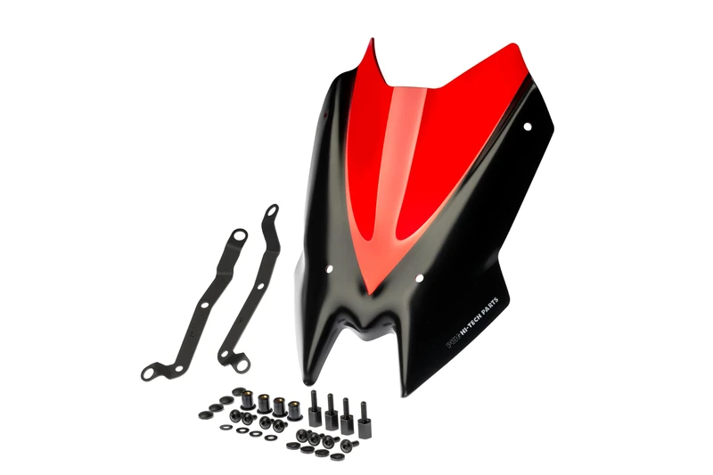 Puig 3840R New Generation Sport Red, windscreen designed to improve aerodynamics, renew the motorcycle’s aesthetics and offer easy installation with precise and resistant fit in all conditions