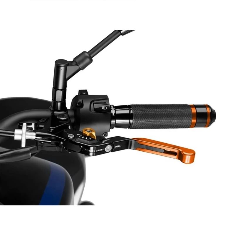 PUIG 24TNO 3.0 clutch lever, Extendable, Black Orange folding with selector, Gold