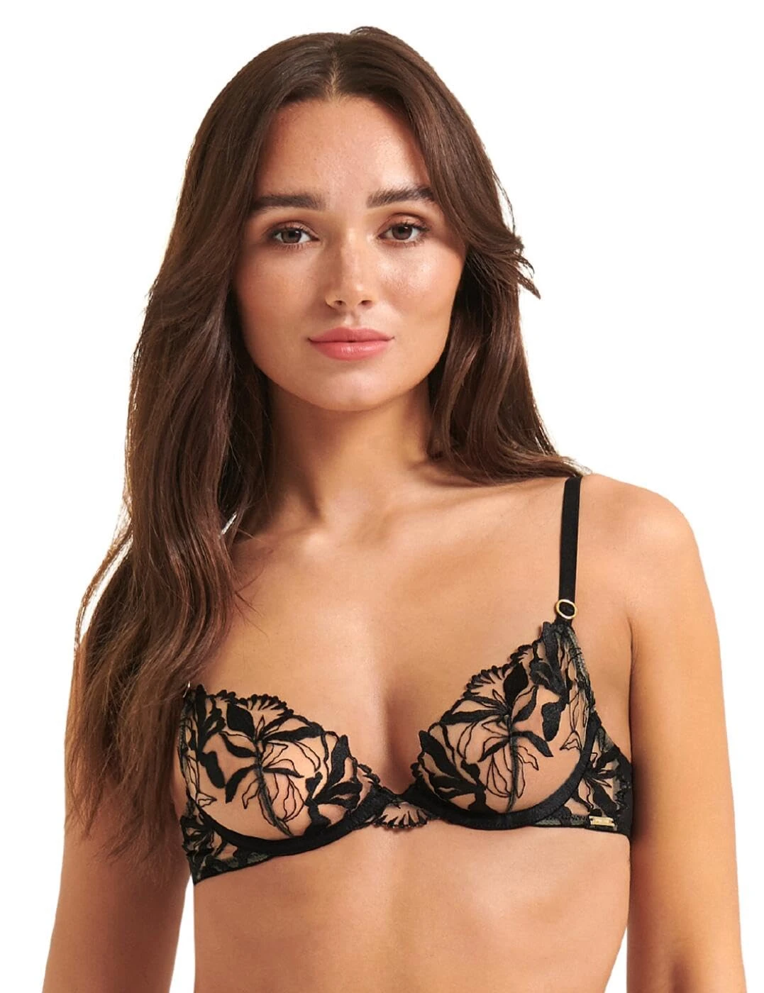 Bluebella Persephone Bra, Sheer/Black, 30C