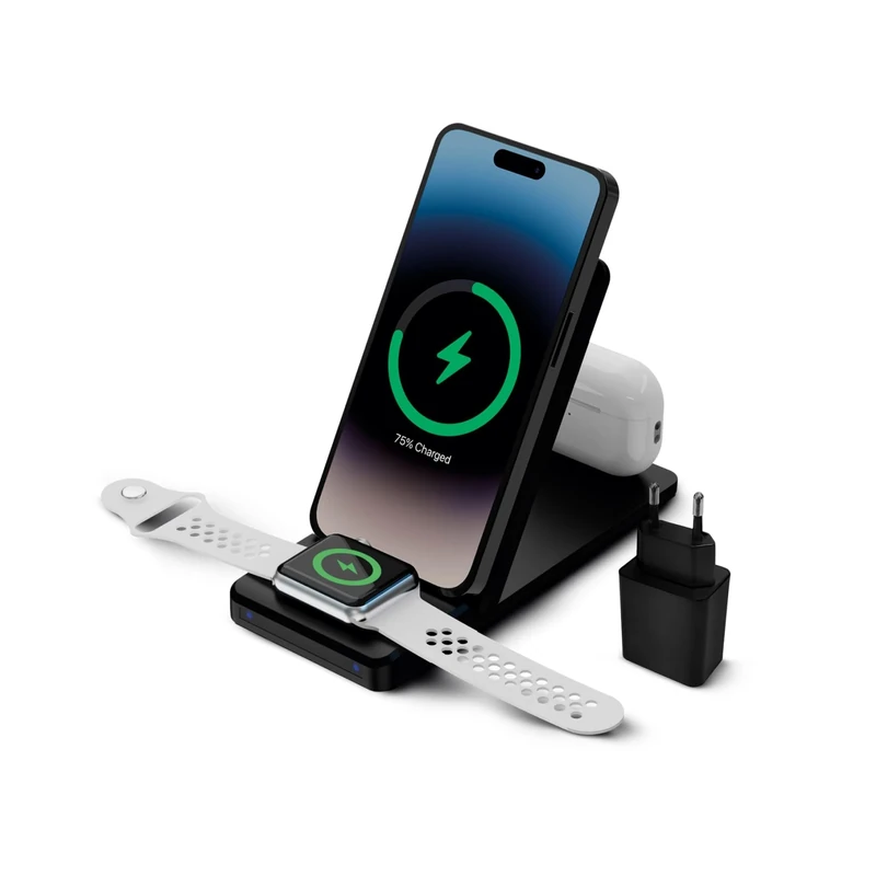 KSIX 3-in-1 15W Wireless Charger