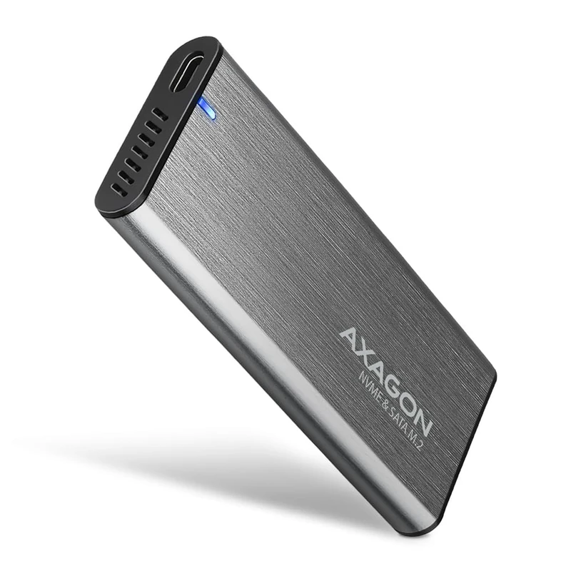 Axagon EEM2-SG2 Boîtier de disques de stockage Enceinte ssd Gris M.2