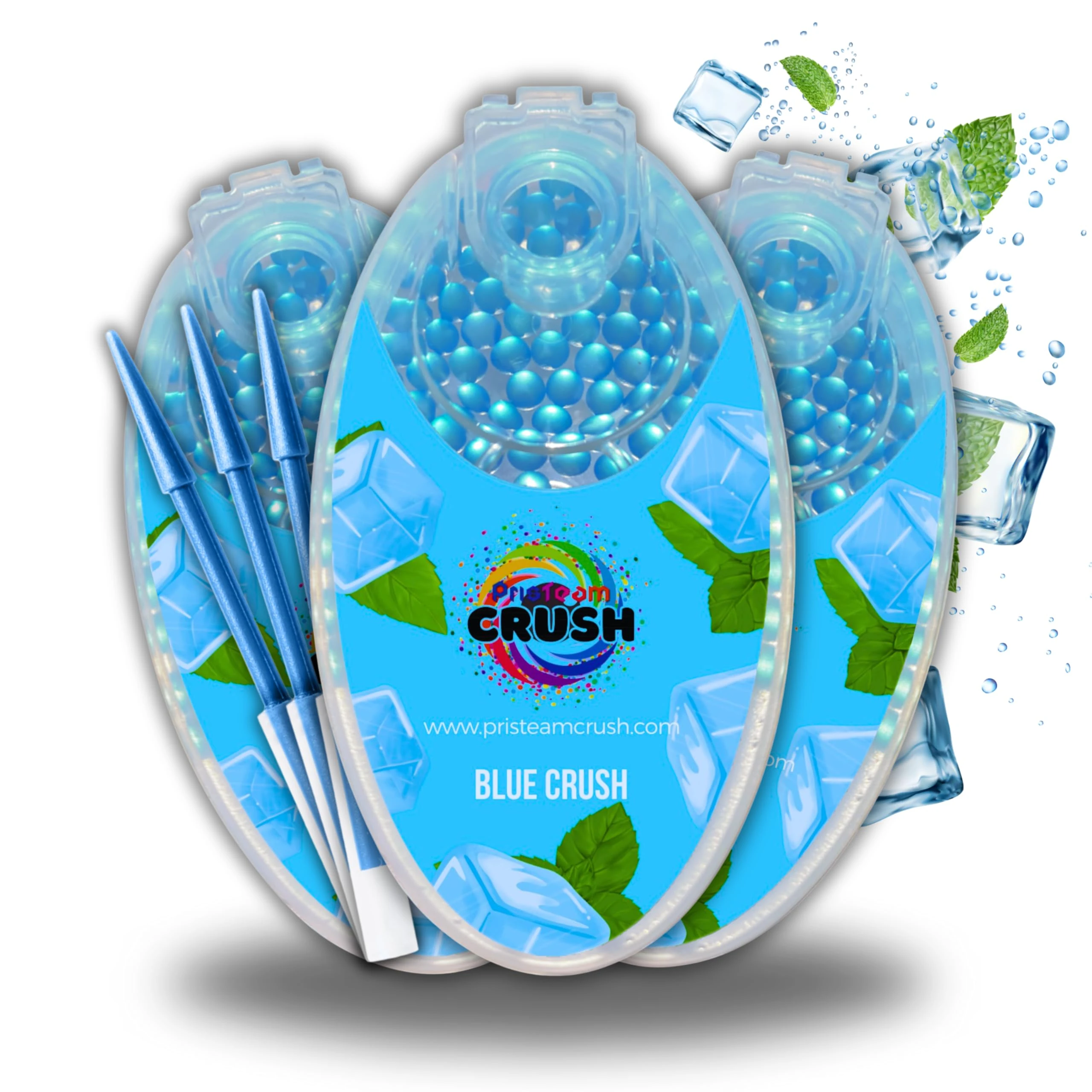 Premium Menthol Crush Balls for Cigarettes – Natural Ingredients For Pure Menthol Filter Tips – British Quality Crushballs For Cigarettes (Blue Crush, 3 Packs)