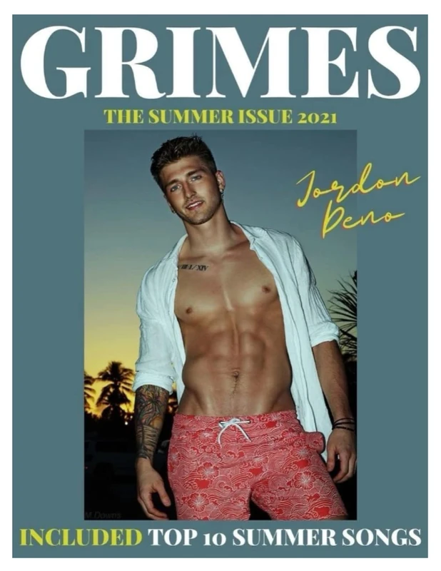 GRIMES MAGAZINE - THE SUMMER ISSUE 2021: Featuring Model "Jordan Deno" on the front cover/Atlantic Records Artist "FOUSHEE" on the back cover.