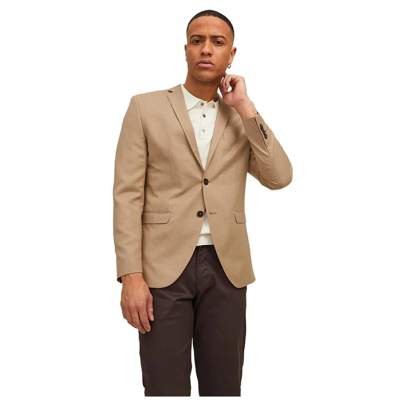 JACK & JONES Men's JPRSOLARIS Blazer NOOS Suit Jacket, Curds & Whey/Fit:Super Slim FIT, 50