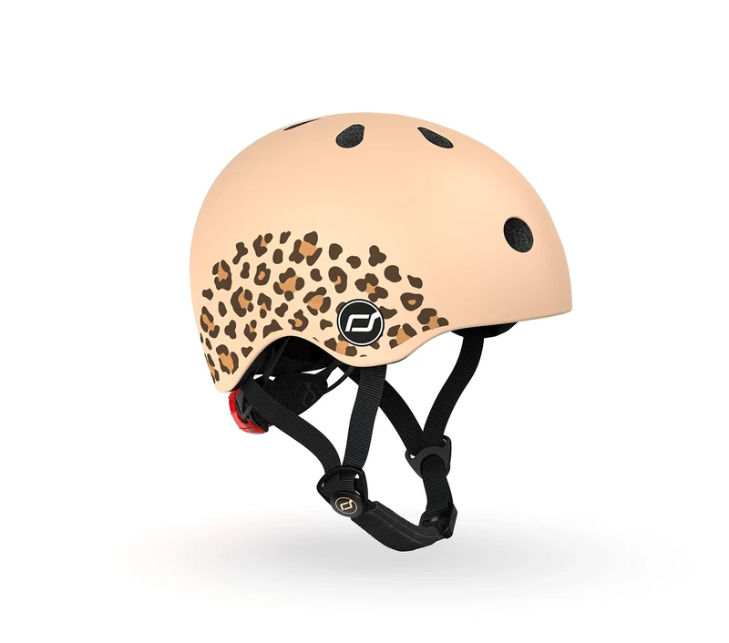 Scoot & Ride Unisex Youth Leopard Print Scoot and Ride Helmet, XXS-S (45-51 cm)