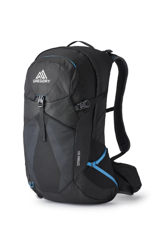 Gregory Vaporspan - Citro 30 - Day Hiking Backpack for Men, 55 cm, 30 L, 0.95 KG, Ventilated VaporSpan Backpanel, Hydration Compatible, Rain Cover Included, Black (Ozone Black)