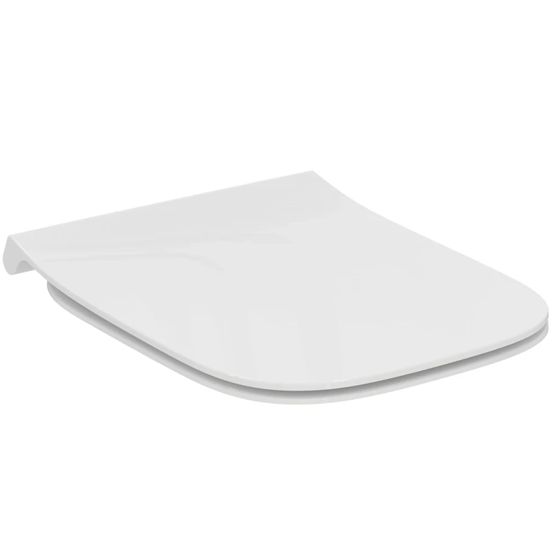 Ideal Standard i.Life A Toilet seat and Cover, Angular Shape, Durable Toilet seat, Including Hinge Set for Easy Installation, Scratch-Resistant duroplast – White (360x450x45 mm)
