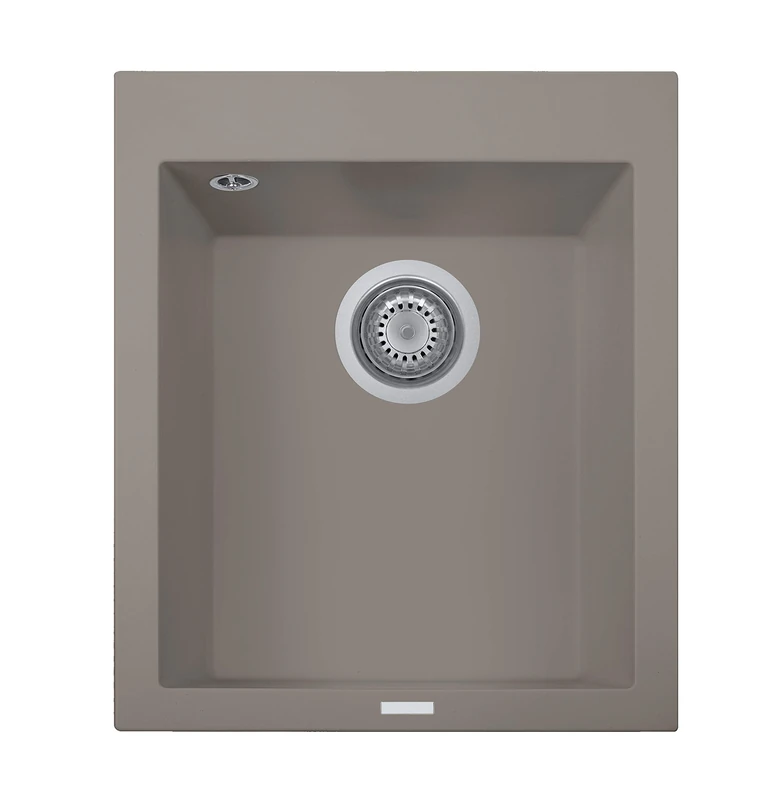 Built-in Kitchen Quartz Sink PLADOS ON4110 Single Bowl 41 cm - Truffle