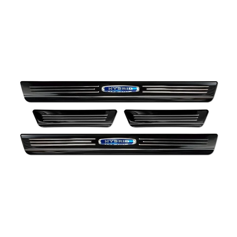 Avisa Black Inox door sill protectors compatible with BMW X6 G06 2019- 'Hybrid' - 4-pieces
