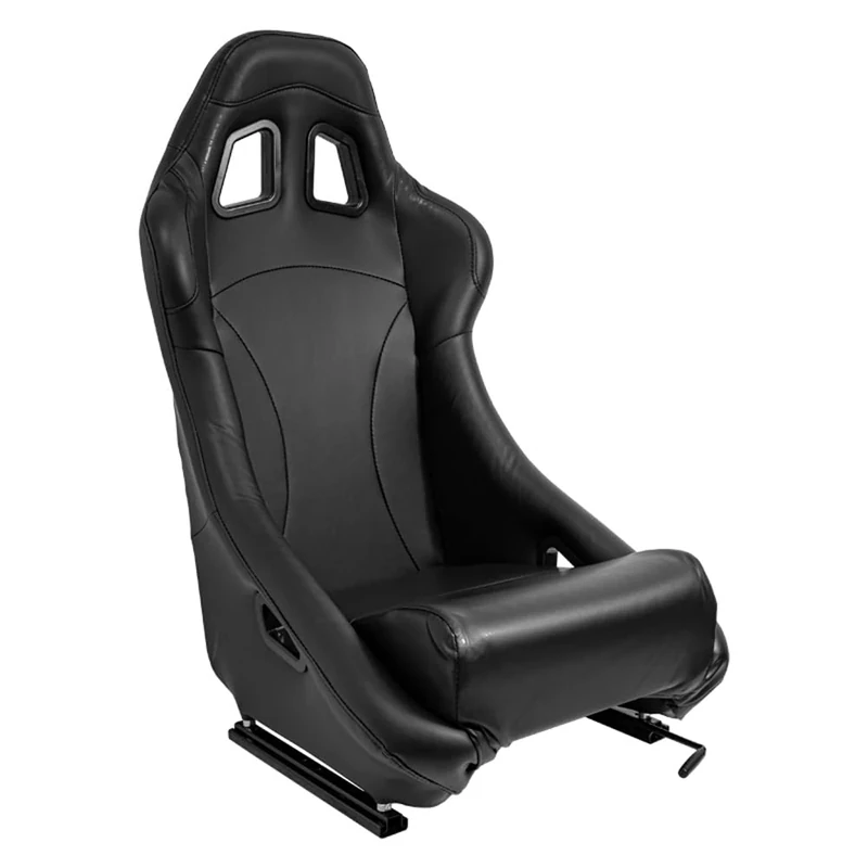 AutoStyle Sport seat 'BH' - Black Synthetic leather - Non-reclinable back-rest - incl. slides