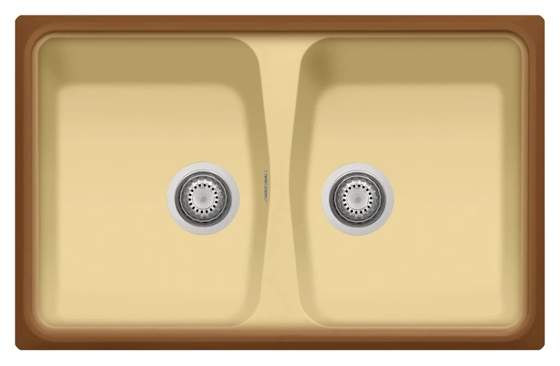 Built-in Kitchen Quartz Sink PLADOS SP0792 Two Bowls - Land of France