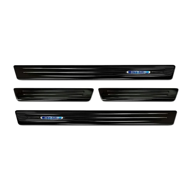 Avisa Black Inox door sill protectors compatible with Citroën C5 Aircross 2018- Incl. Facelift 'Hybrid' - 4-pieces