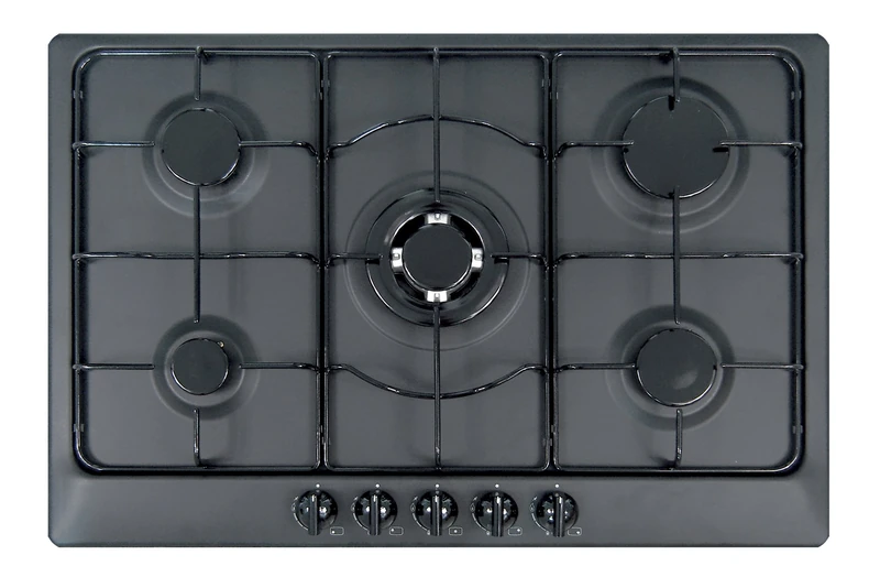 Plados STAR75 Gas Hob Recessed 5 Burner 75 cm Matt Black