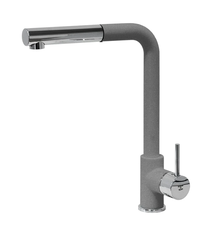 Kitchen mixer Plados single lever VEMIXEXTL with 90° spout and pull-out shower - Titanium