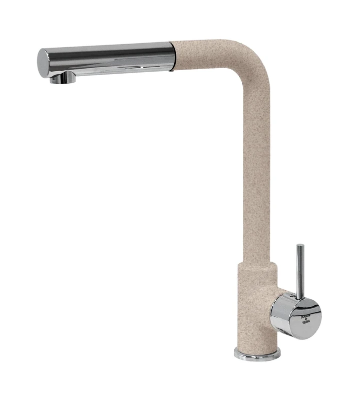Kitchen mixer Plados single lever VEMIXEXTL with 90° spout and pull-out shower - Avena