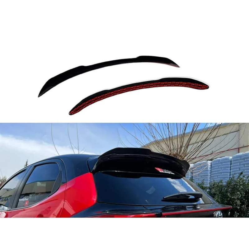 Motordrome Roof spoiler (Spoiler Cap) compatible with Toyota Yaris (P21) 2020- incl. GR Sport (ABS Gloss black)