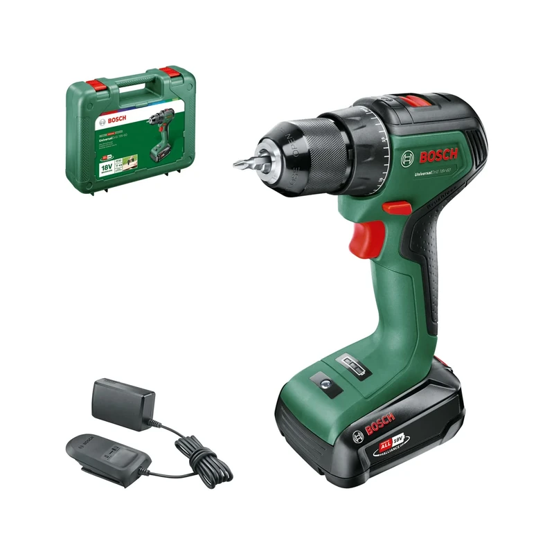 Bosch Cordless Drill UniversalDrill 18V-60 (1 Battery 2.0 Ah, 18 Volt System, in Carrying case)