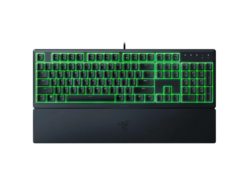 Razer Ornata V3 X - Low Profile Gaming Keyboard (Silent Membrane Switches, UV-Coated Keycaps, Durable, Spill-Resistant Design, Ergonomic Writst Rest) US Layout | Black