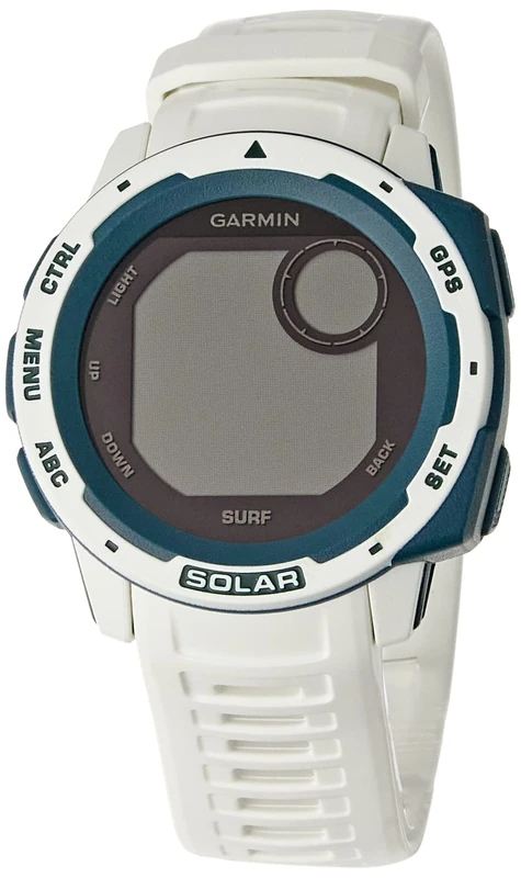 Garmin [ Renewed Instinct SOLAR SURF(45mm), Rugged Surf Smartwatch with Tide Data, Dedicated Surfing Activity Features and Solar Charging, Cloudbreak (Renewed)