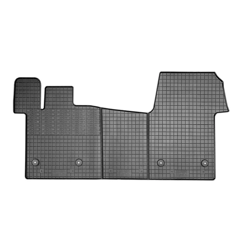 CIKCar Rubber car mats set compatible with Volkswagen T7 Multivan 2021- (only front) (3-pieces + fixing system)