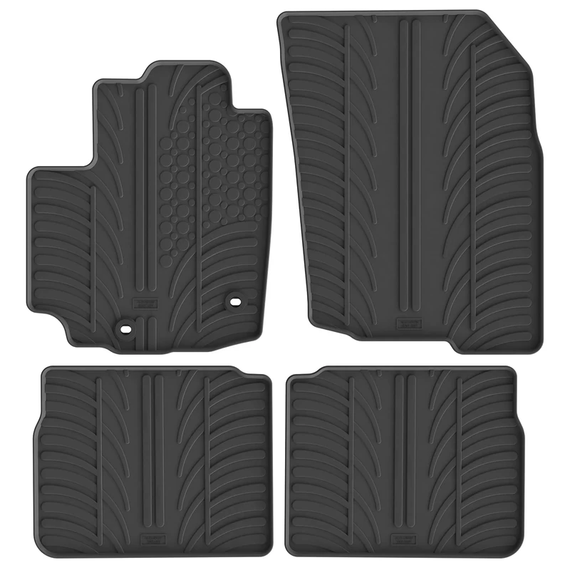 GLEDRING Set of Rubber Mats Compatible with Suzuki SX4 S-Cross 2022 Onwards (T Profile 4 Pieces + Mounting Clips)