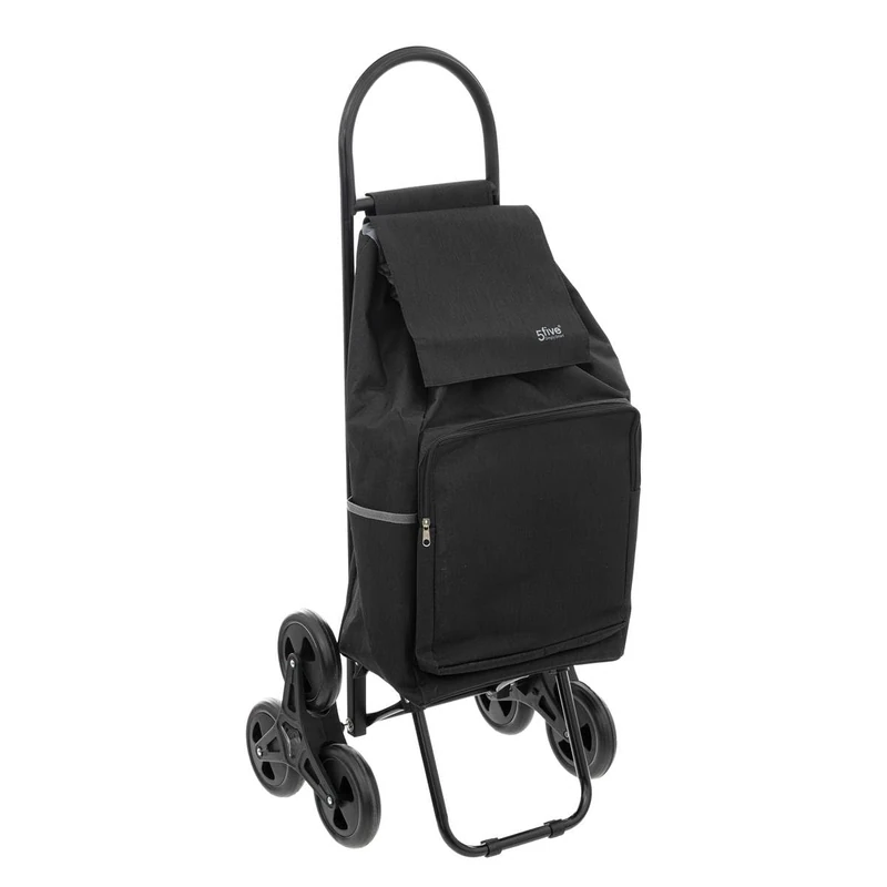5five "Nomade" 6-Wheel Shopping Trolley Metal Black