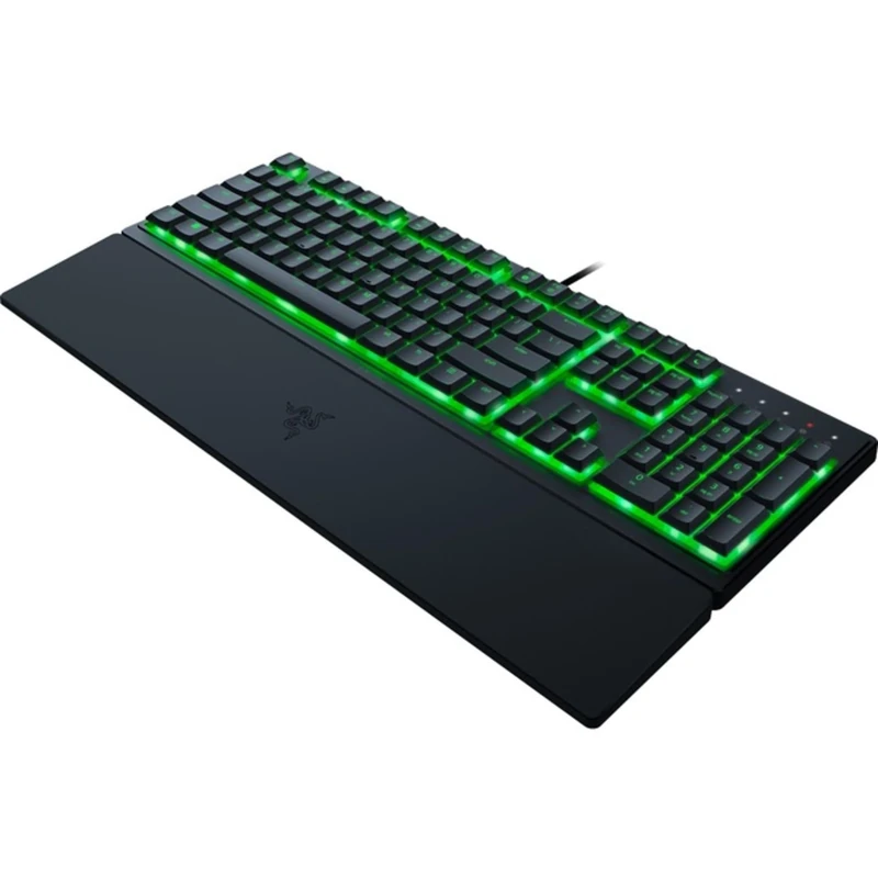 Razer Ornata V3 X Gaming Keyboard: Low-Profile Keys - Silent Membrane Switches - Spill Resistant - Chroma RGB Lighting - Ergonomic Wrist Rest - Classic Black