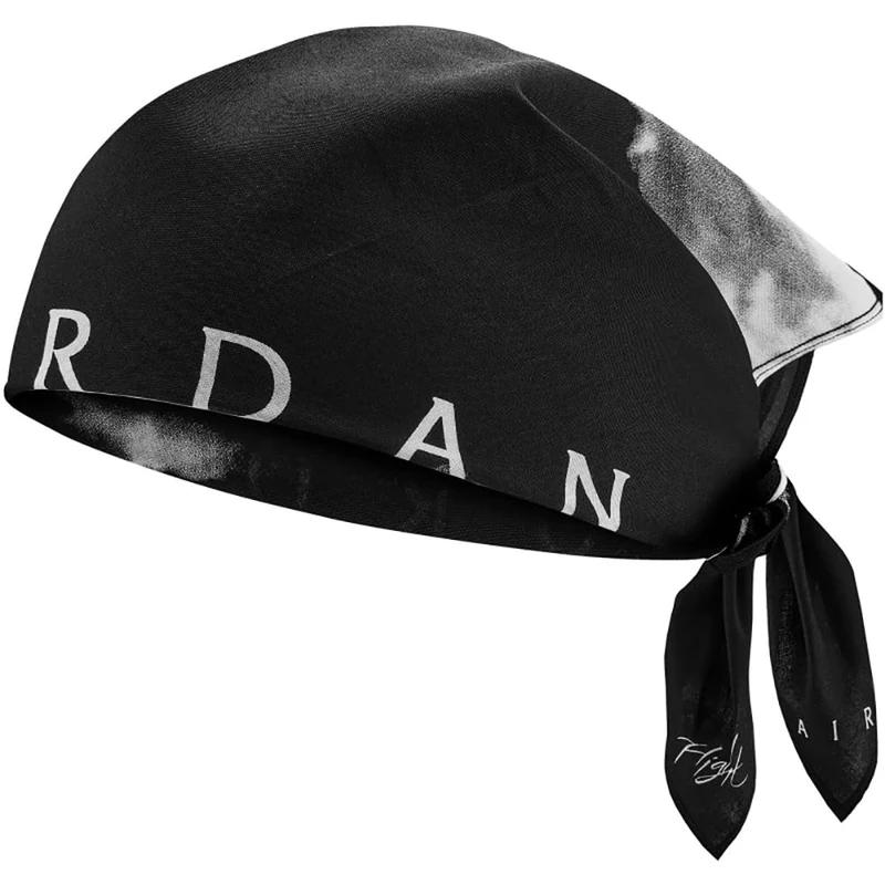 Nike Men's Jordan Bandana Printed Flight Multifunctional Scarf Tube Scarf Running Training Sports Bandana Neck Warmer, Black/White/White, One Size