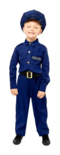 amscan 9907050 Polizeiuniformen Jungen Polyester Blau Größe 10-12 Police Uniforms Boys Blue Size, Solid, Multicoloured