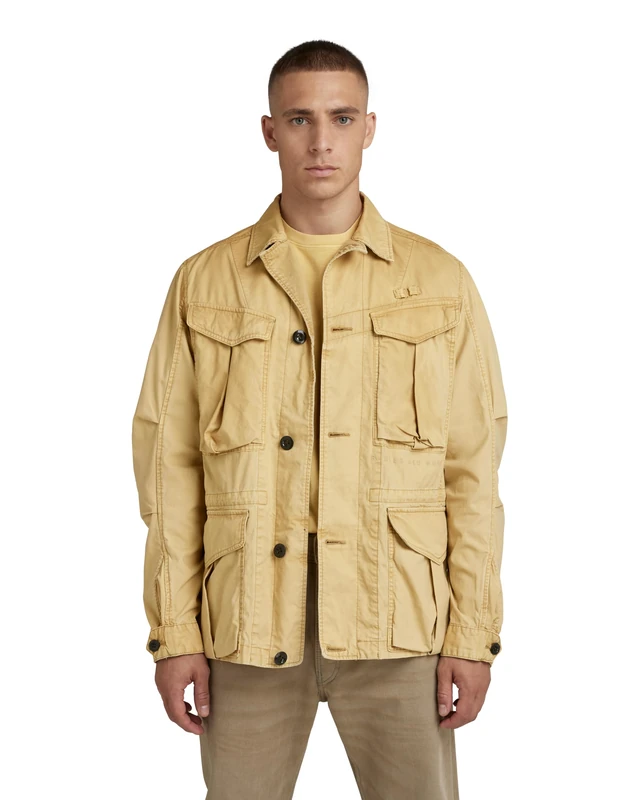 G-Star Men's Washed Cargo Field Jacket, Beige (hemp vintage gd D21440-9740-D297), M