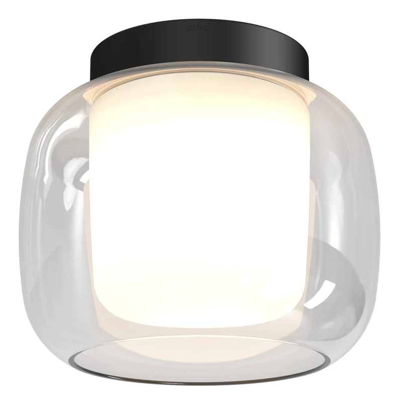 Astro Aquina Ceiling 240 Bathroom Ceiling Light - IP44 Rated - (Matt Black), LED E27/ES Lamp, Designed in Britain - 1450009-3 Years Guarantee