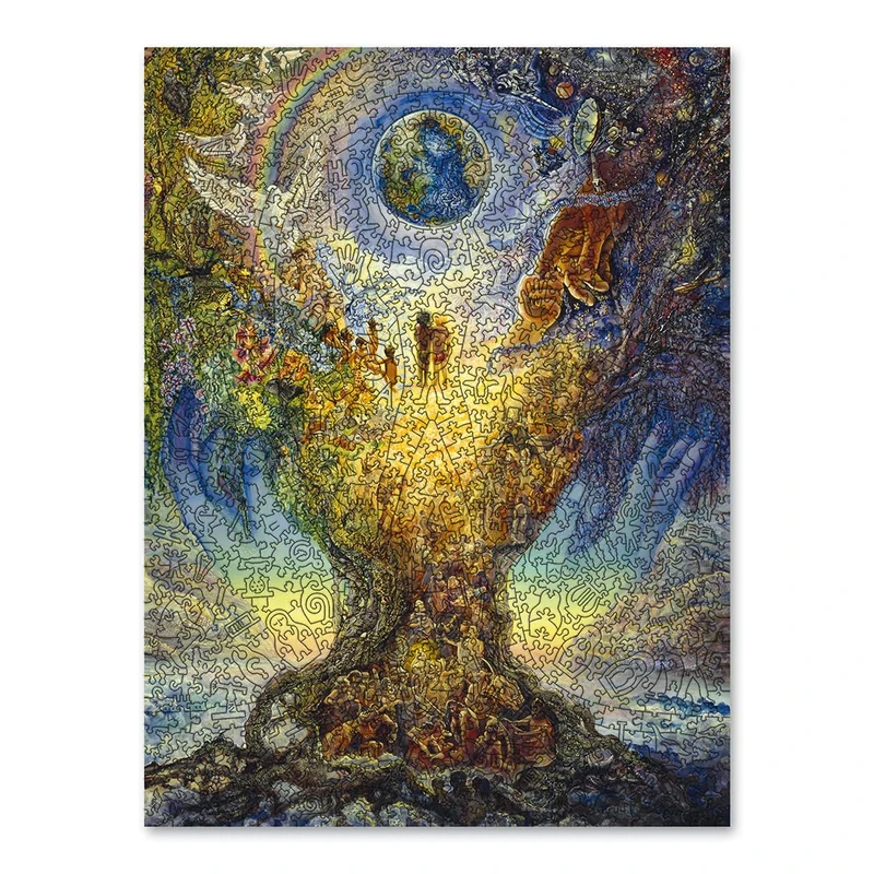 DAVICI Wooden puzzle for adults and children, unique puzzle for the whole family, 1100 pieces, Millennium Tree