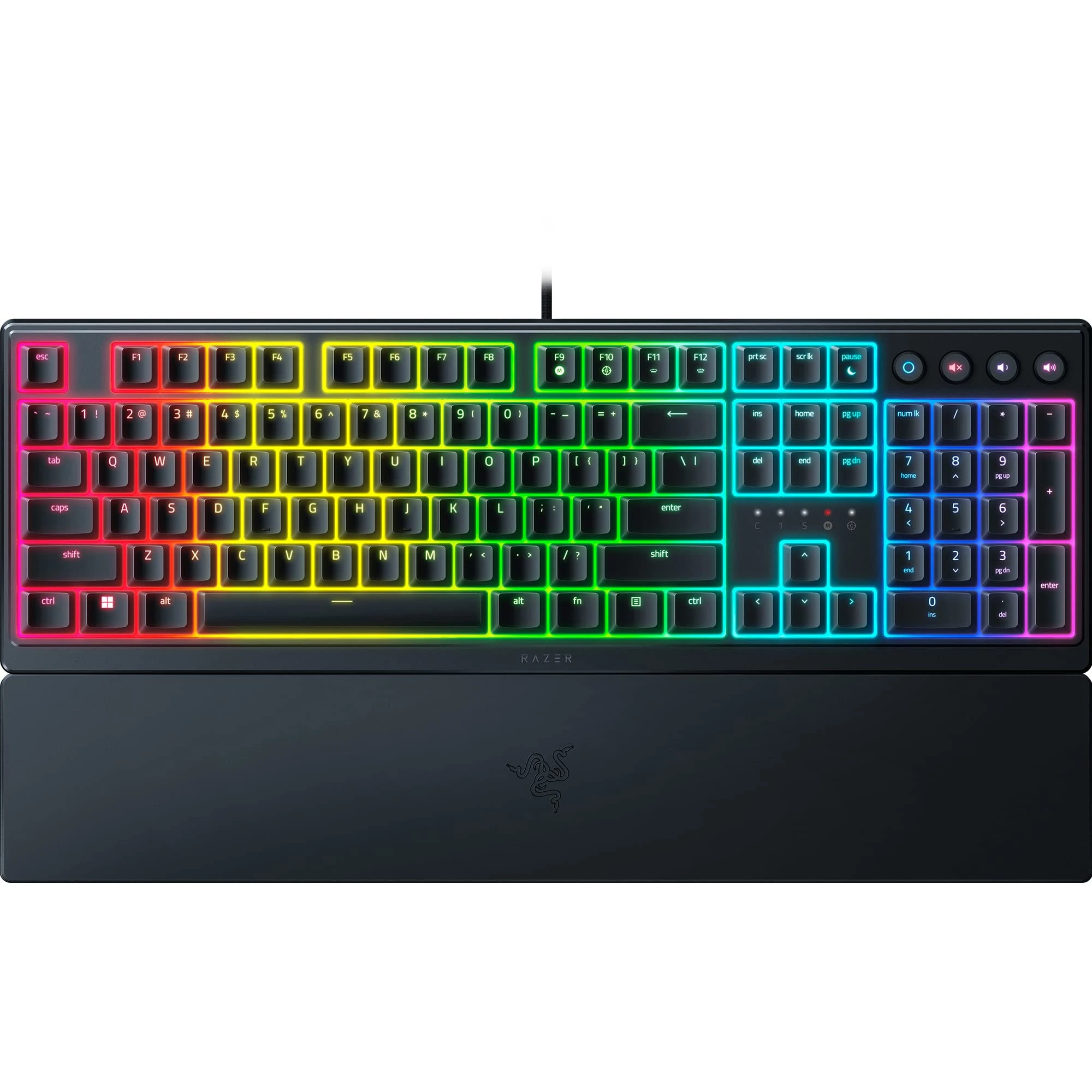 Razer Ornata V3 - Low Profile Gaming Keyboard (Mecha-Membrane Switch, UV Coated Keycaps, Magnetic Soft-Touch Wrist Rest, RGB Chroma) NORDIC Layout | Black