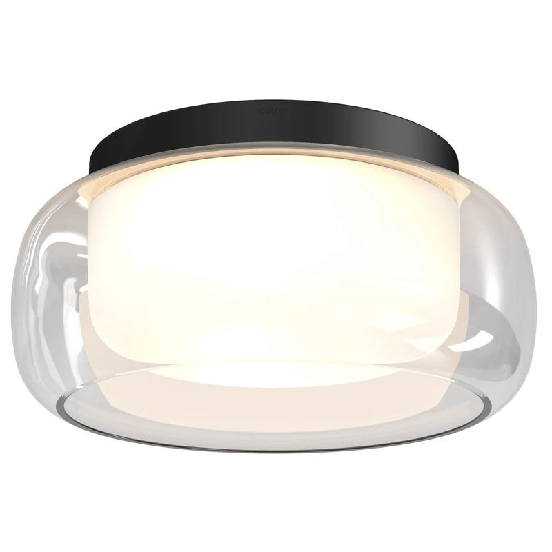 Astro Aquina Ceiling 360 Bathroom Ceiling Light - IP44 Rated - (Matt Black), LED E27/ES Lamp, Designed in Britain - 1450011-3 Years Guarantee