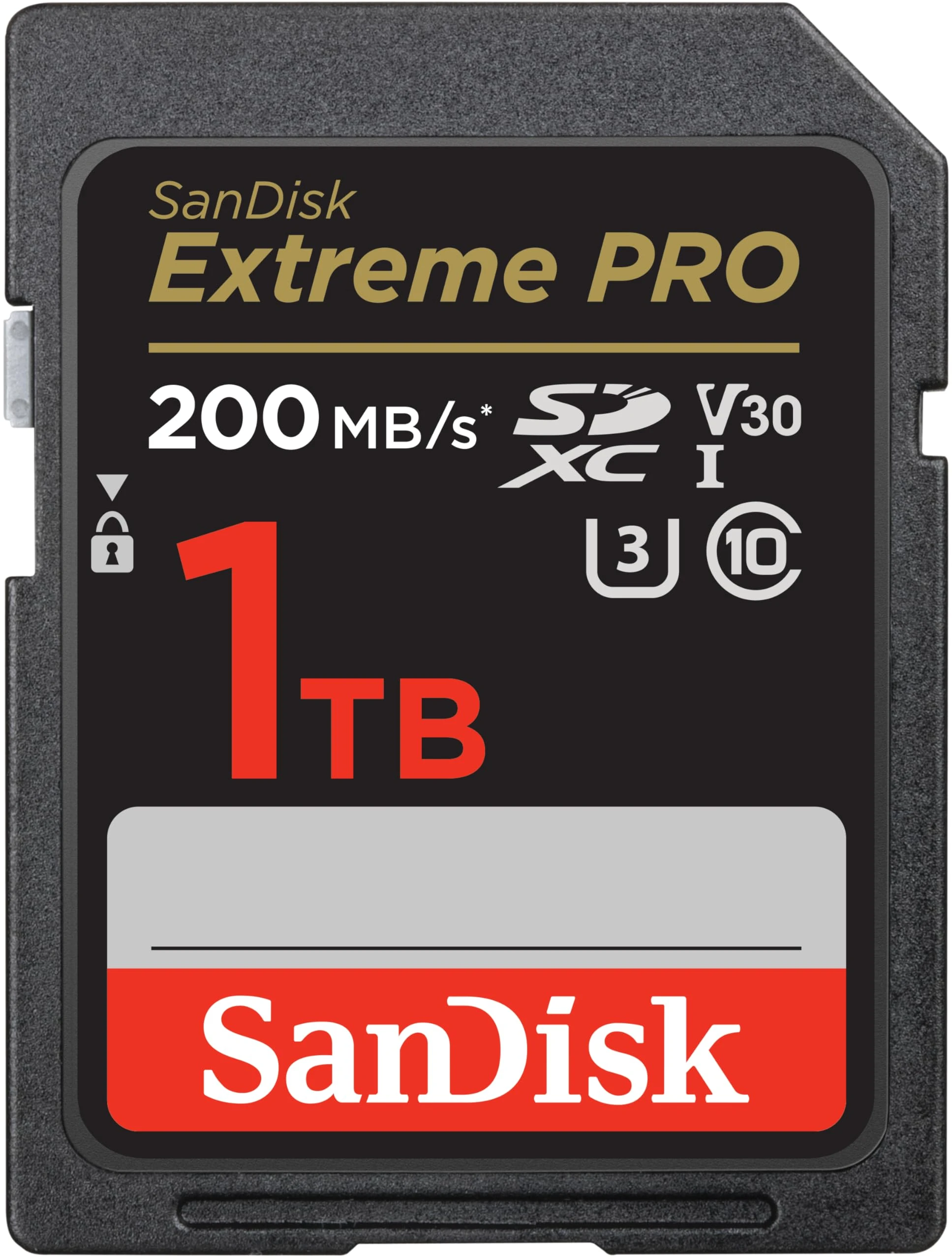 SanDisk 1TB Extreme PRO SDXC card, SD Card, V30 Memory Card, V30 up to 200 MB/s, RescuePro Deluxe data recovery software, SanDisk QuickFlow-Technology, UHS-I, Class 10, U3,