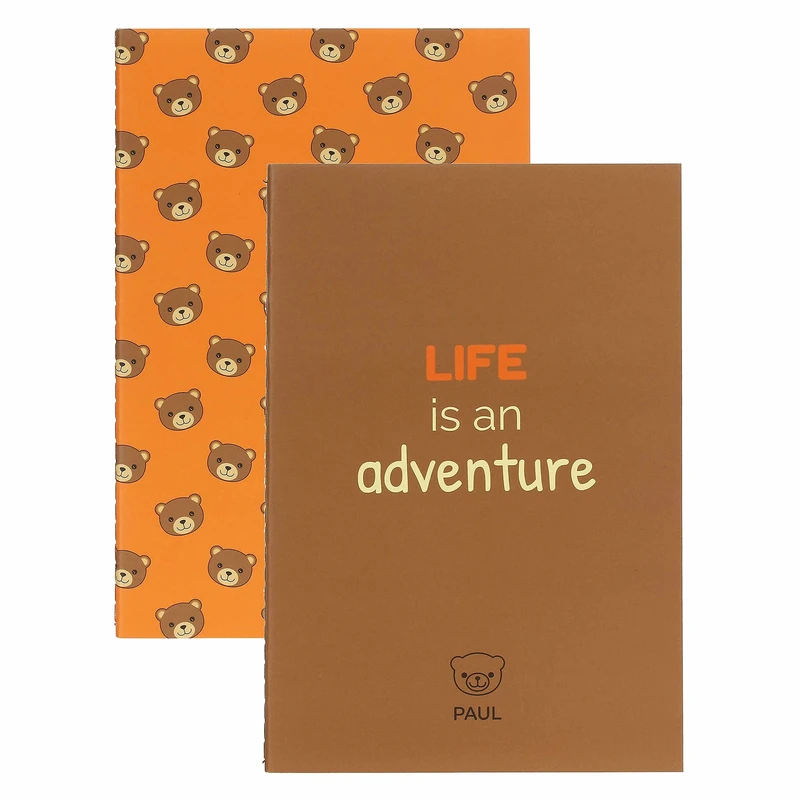 Thun - Set of 2 Teddy notebooks - Paper - 14.3x21x0.1 cm h - Image 1
