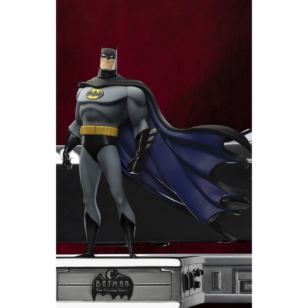 Iron Studios Batman Animated - Batman and Batmobile - ArtScale Deluxe 1/10 Statuette